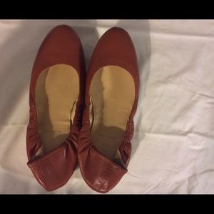 J Crew Ballerina Italian Leather Flats- Tan Size 7